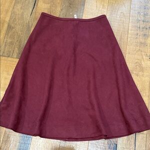 Women’s A-Line Skirt in Wine Red